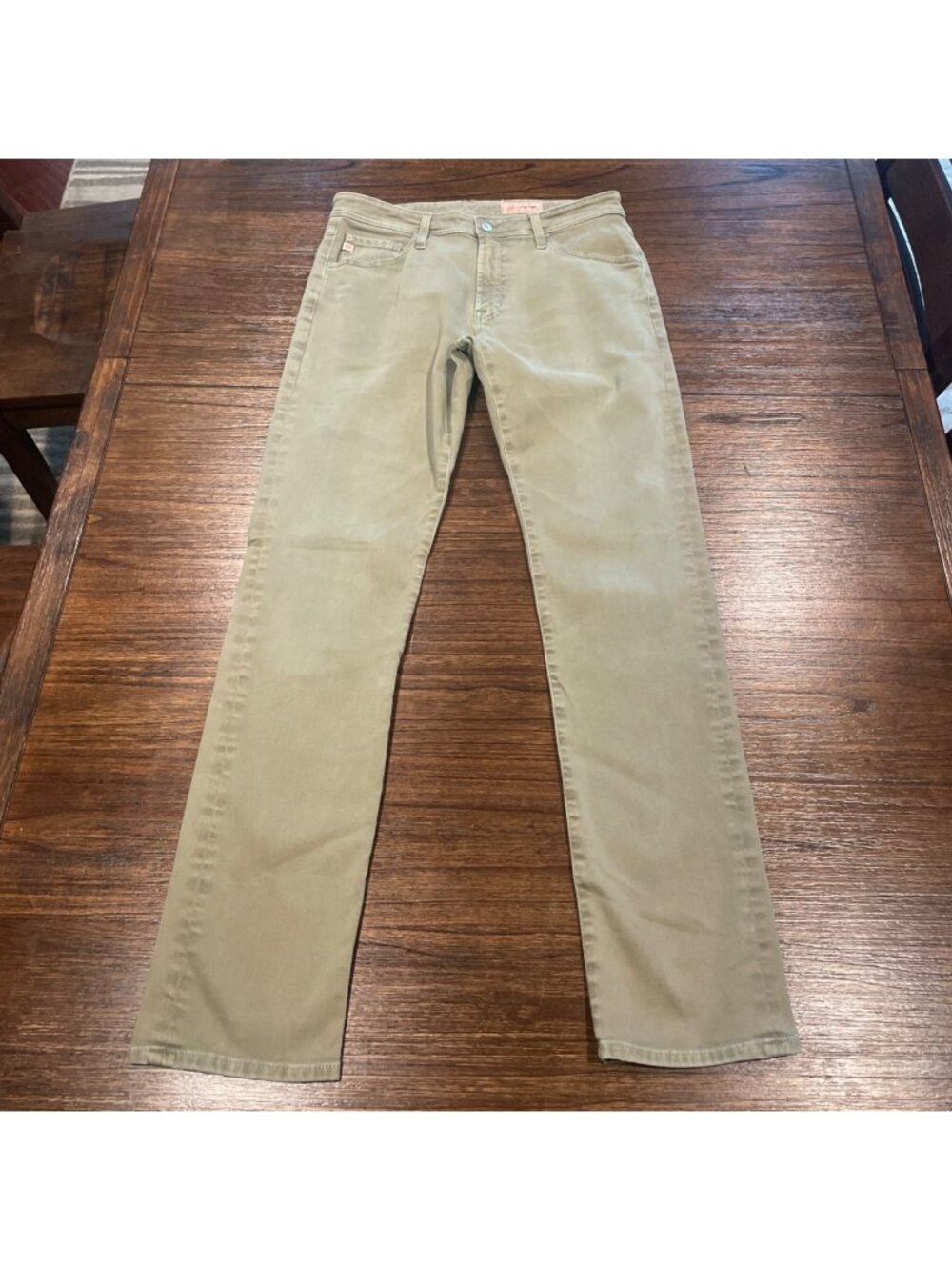 AG Everett Slim Straight Jean Mens 32x33 Olive Green Stretch AG-ED Denim HYD